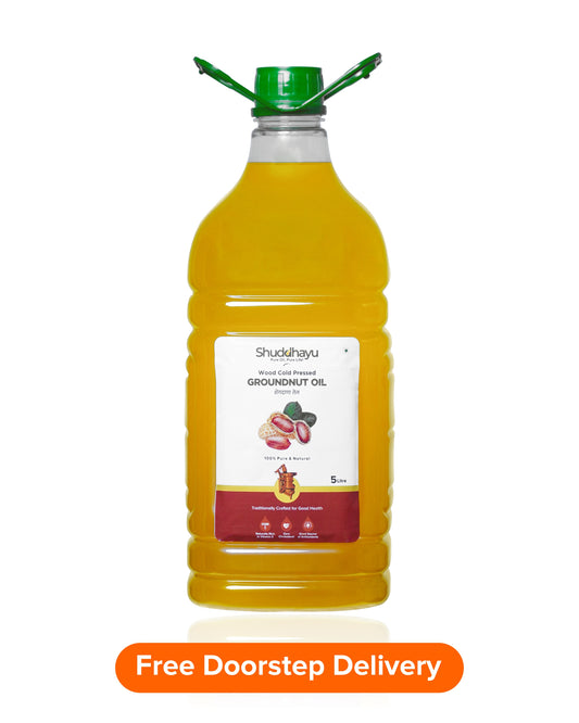 Wood Cold-Pressed Groundnut (Peanut) Oil