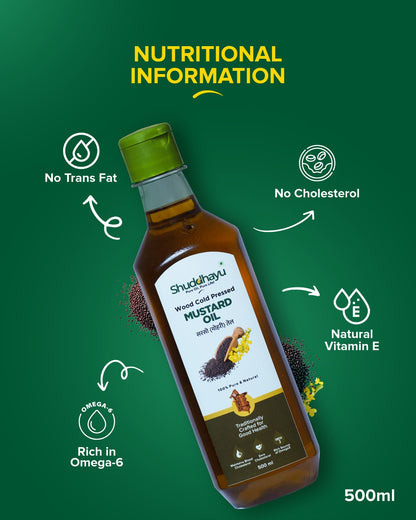 Groundnut, Coconut, Sesame & Mustard Oil (500ml Each) | Wood Cold Pressed