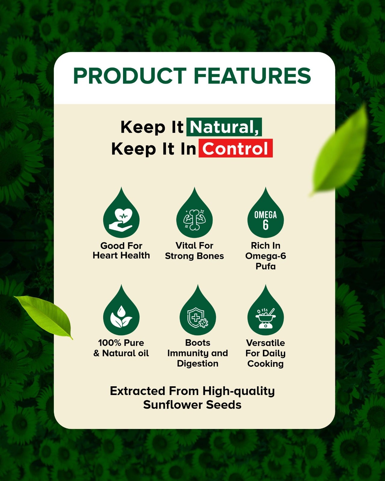 Organic Wood Pressed Sunflower Oil | Lakdi Ghani | 100% Pure, Unrefined & Non-GMO for Weight Loss
