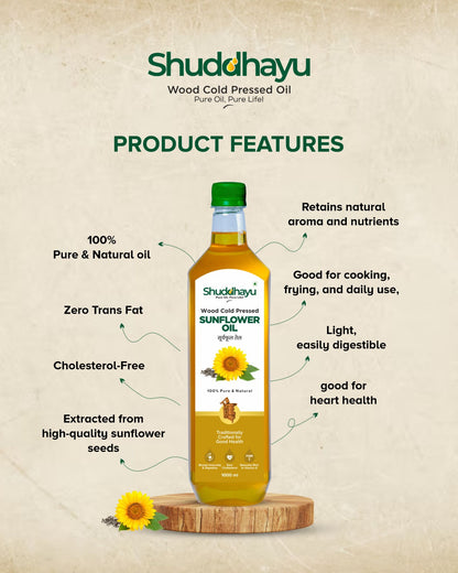 Wood Cold Pressed Sunflower Oil