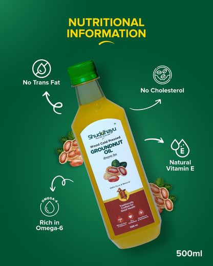 Groundnut, Coconut, Sesame & Mustard Oil (500ml Each) | Wood Cold Pressed