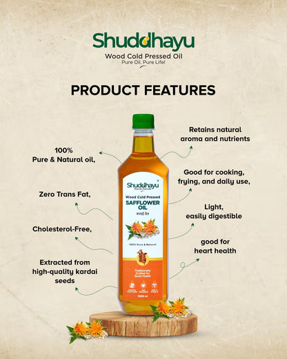 Wood Cold Pressed Kardai (Safflower) Oil