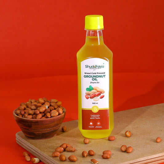 Wood Cold-Pressed Groundnut (Peanut) Oil