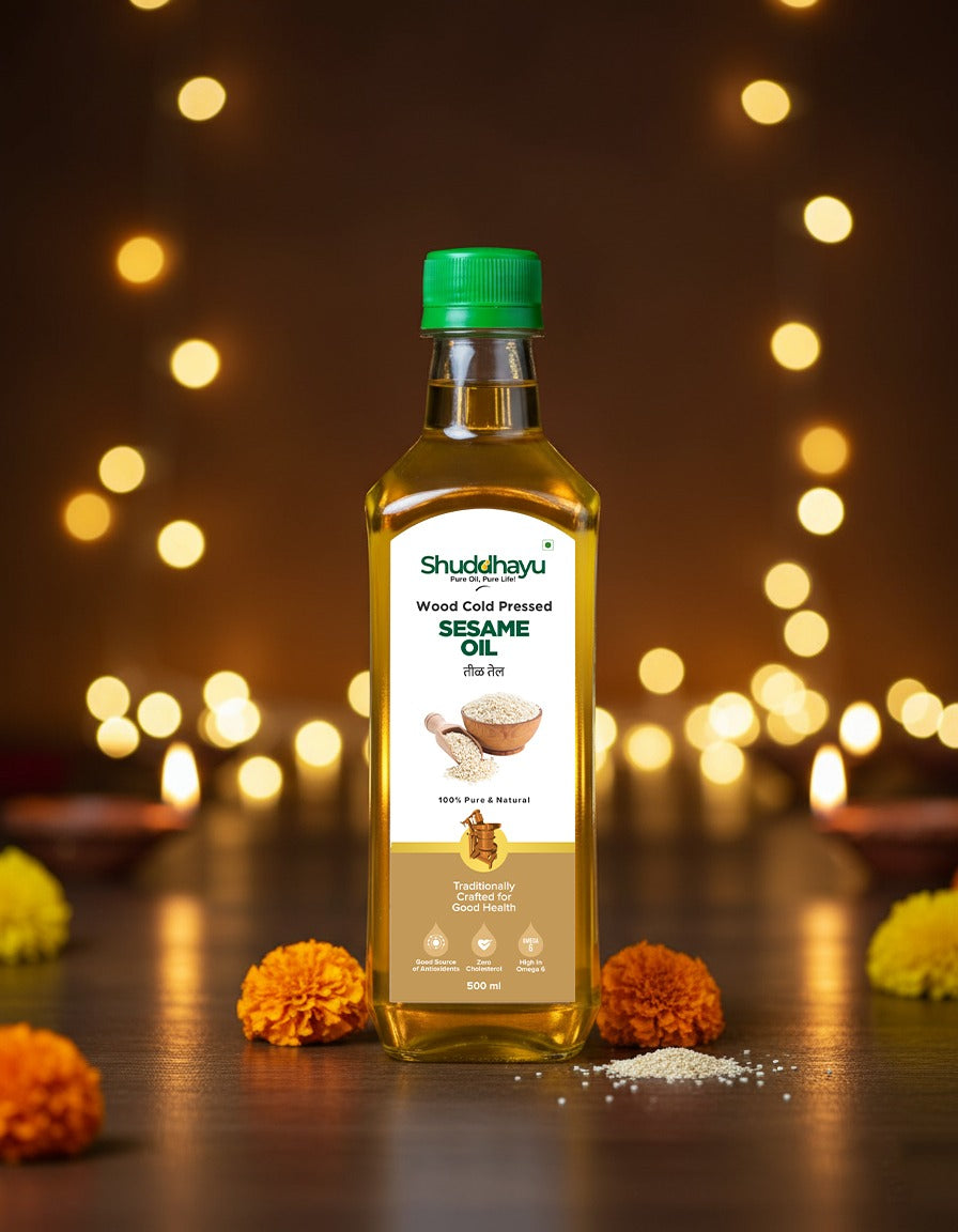 Wood Cold-Pressed White Til (Sesame) Oil